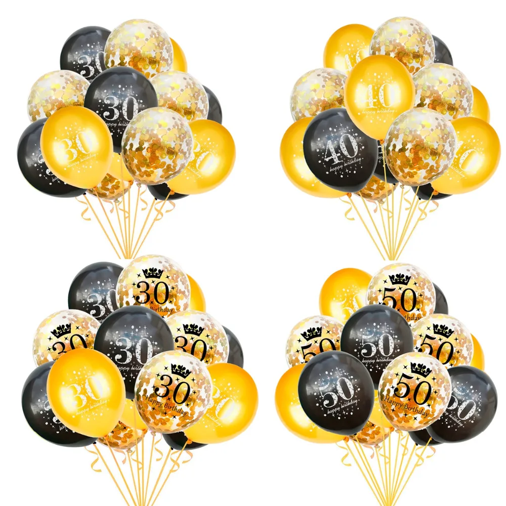 QIFU 30th воздушные шары 40th баллоны 50th ко дню рождения номер 60th розовое золото с днем |