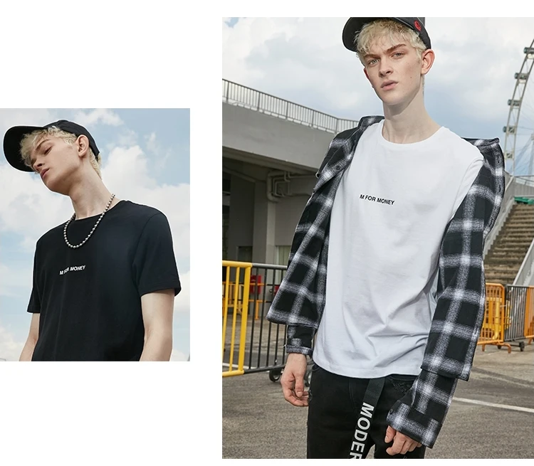 MLMR Мужская футболка из хлопка, футболка с буквенным принтом, JackJones, бренд, мужская одежда 219101534