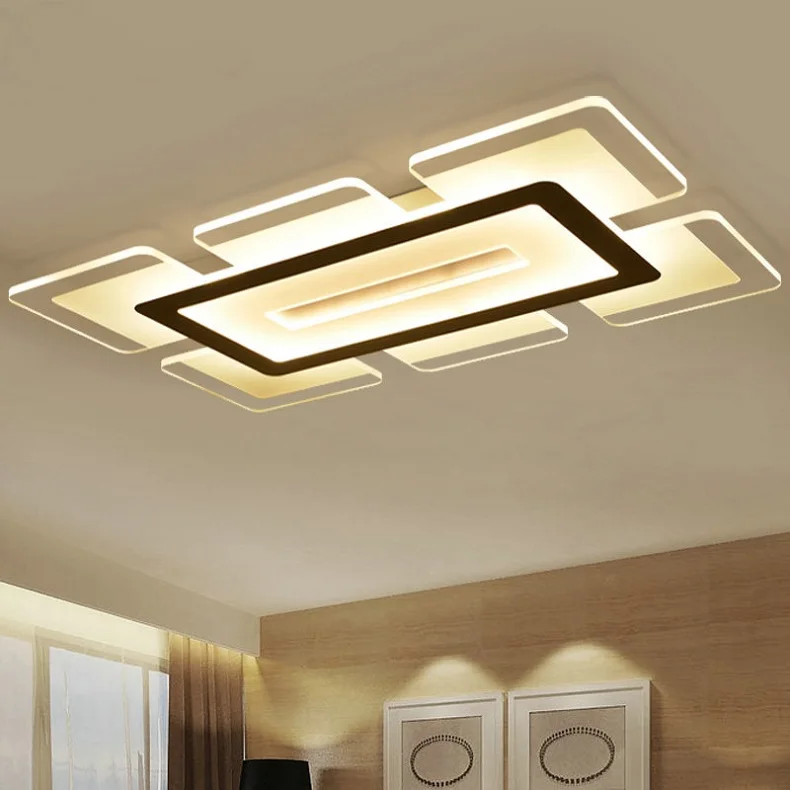 Modern LED Ceiling Light Rectangular and Square Living Room Acrylic Creative Bedroom lamp AC110-240V | Освещение