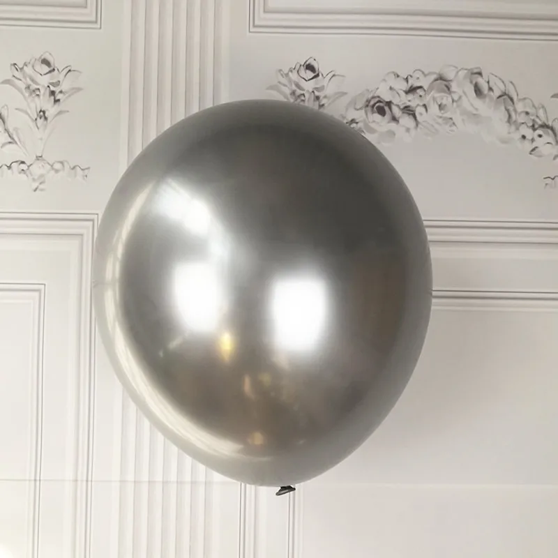 ChromeSilver 18 дюймов 12 дюймов 10 дюймов металлические хромированные шары латексные Свадебные украшения для дня рождения золотые серебряные шары - Цвет: ChromeSilver