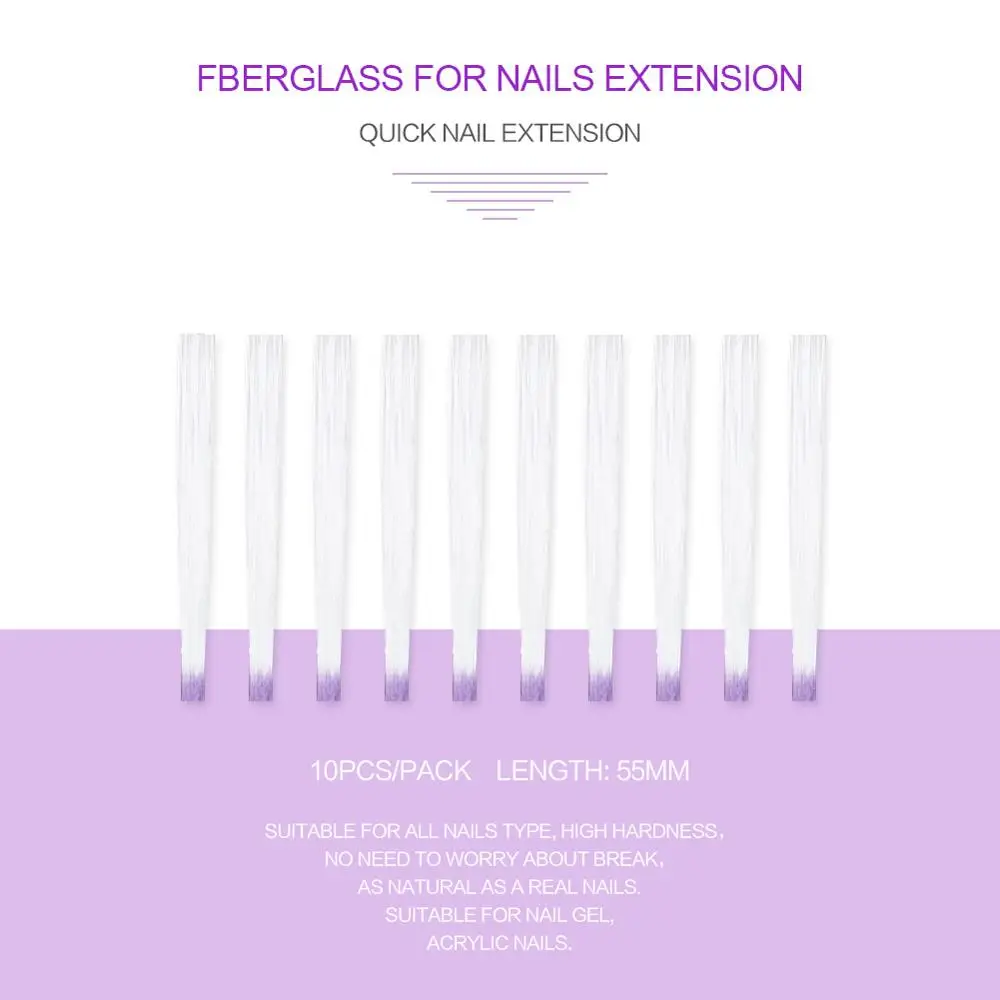 Наращивание ногтей волокно Fibernails 10 шт./компл. наклейки для Акриловые Советы DIY
