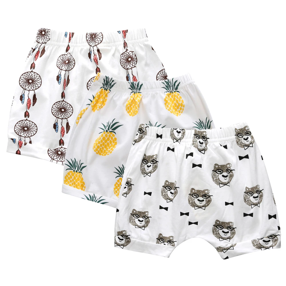 Новинка 2020 модные летние детские шорты пляжные штаны хлопковые 3 шт./лот Детские