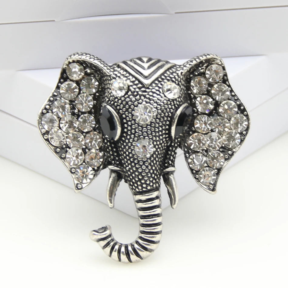 Брошь в виде слона стиле ретро большого размера модные броши симпатичного с