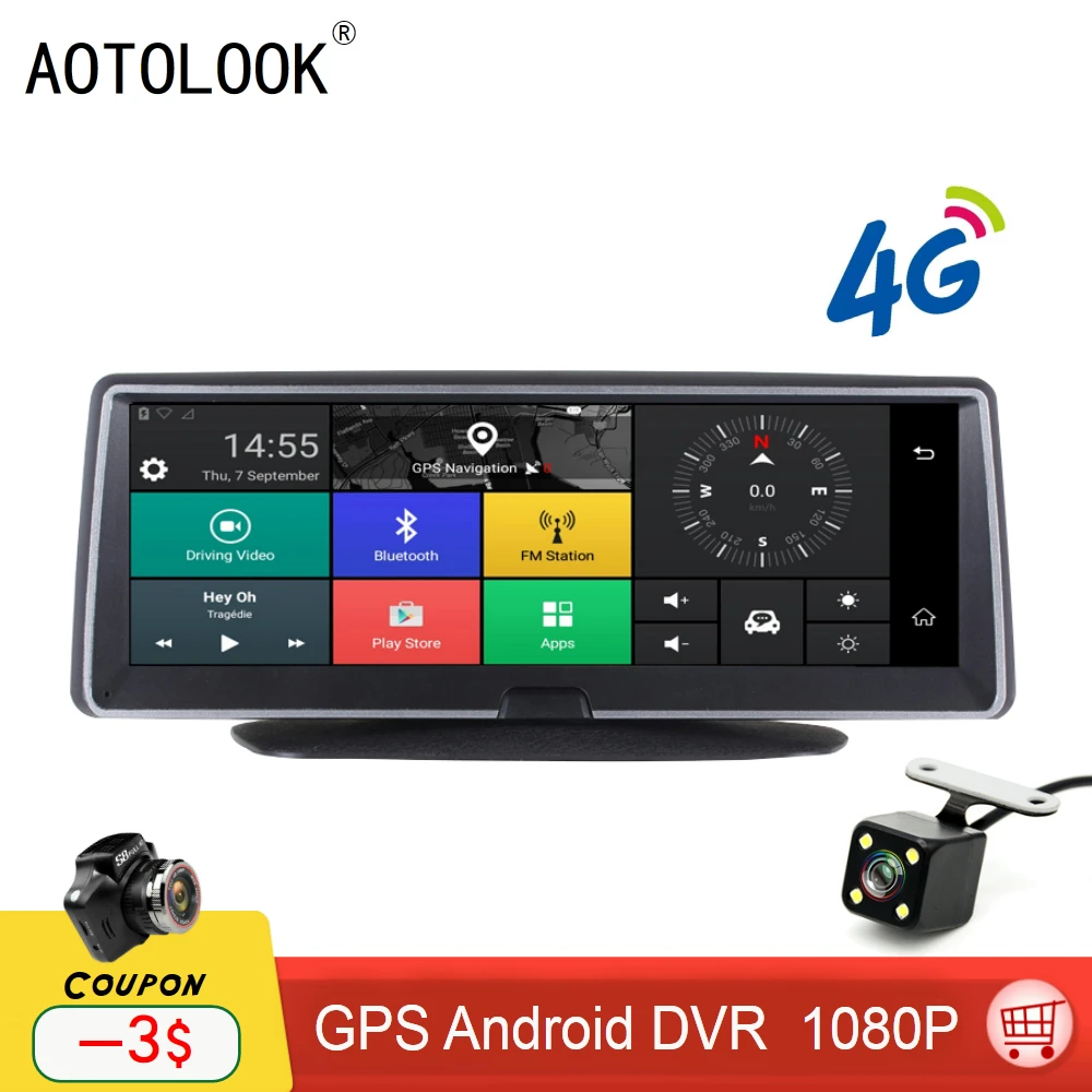 Aotolook T902 горячая Распродажа gps навигатор 4G android 8 дюймов Видеорегистраторы для
