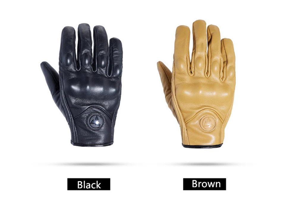 KEMiMOTO сенсорный экран Ретро настоящие кожаные мотоциклетные перчатки Guantes Moto Luva Motociclista защитные шестерни перчатки для мотокросса