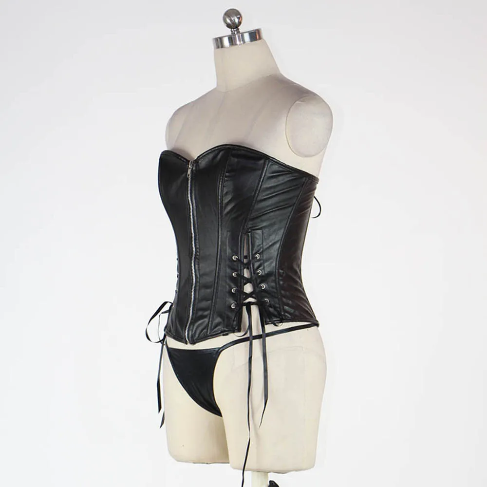 Корсет Женский черный без бретелек на молнии|overbust corset|corset overbustblack corset |