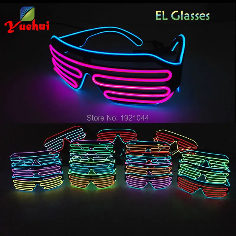 Многоцветный EL провода 100 шт. светодиодные неоновые светильники мигает затвора
