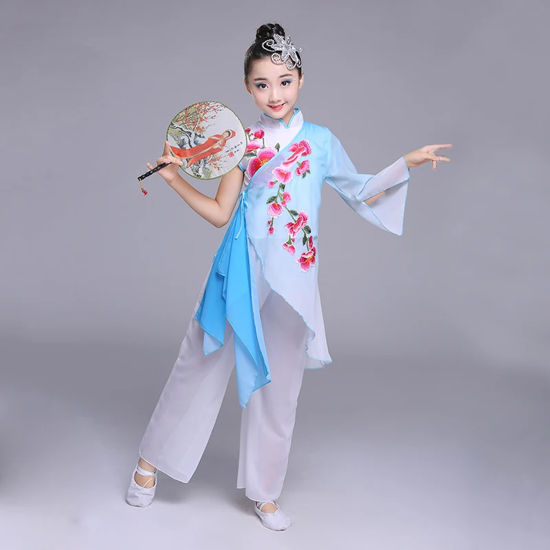 Детские танцевальные костюмы ханьфу в классическом китайском стиле одежда для