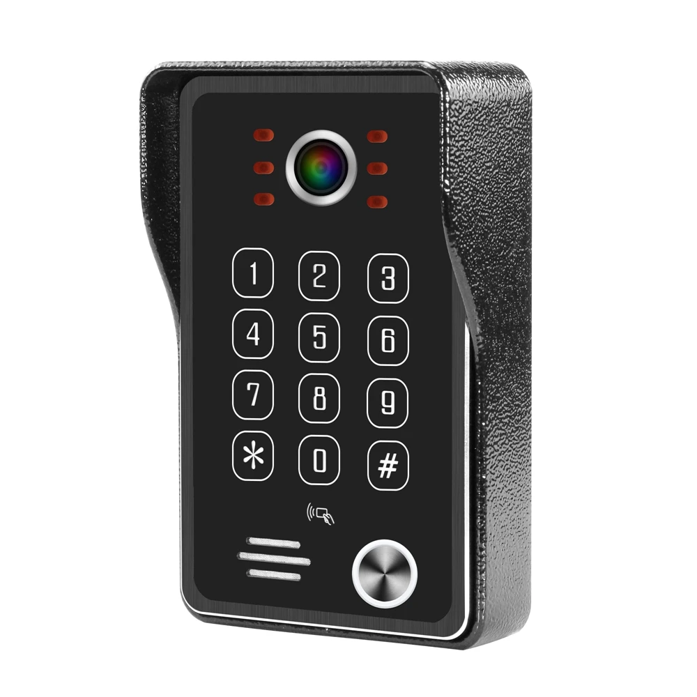 

Проводной дверной звонок с клавиатурой для видеодомофона, RFID-разблокировка паролем, 1080P 2MP кабели подключенные, инфракрасное ночное видение...