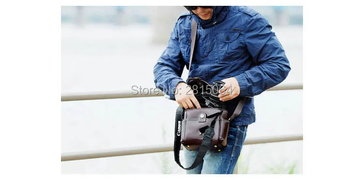 PU сумка для камеры чехол для камеры DSLR SLR Nikon Canon sony Fuji Pentax samsung Leica Olympus RU