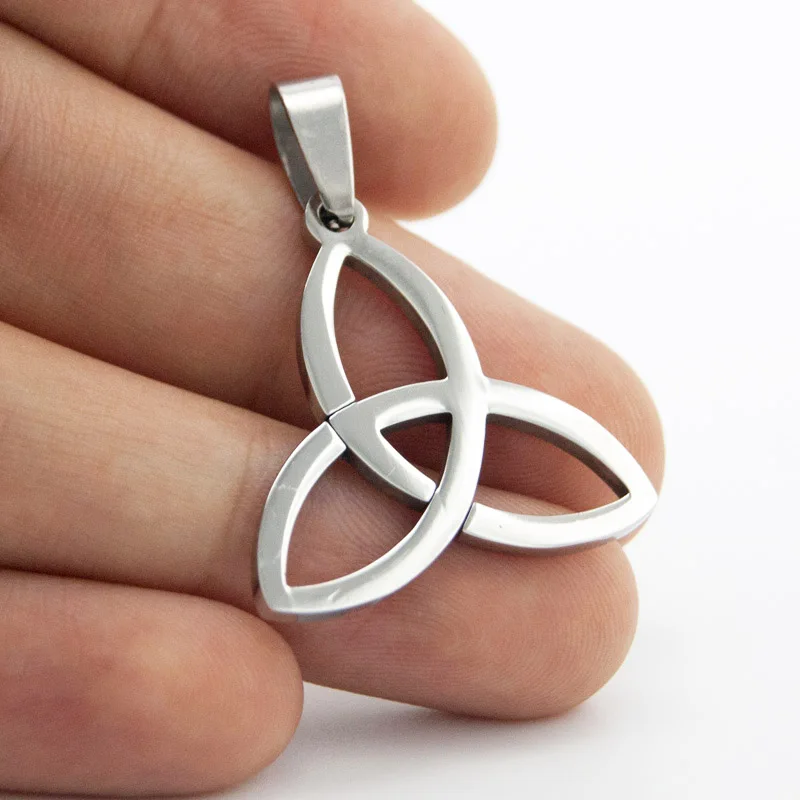 100% Подвеска из нержавеющей стали трикветра Кельтский Узел треугольник троица