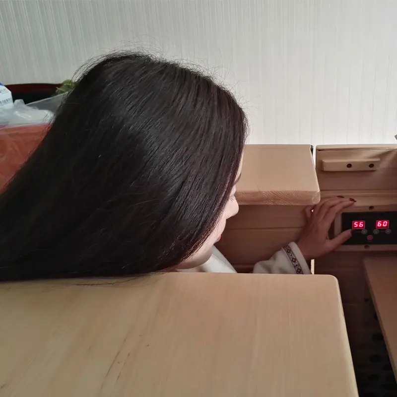 Дальняя инфракрасная сауна роскошная кабина расслабляет уставшую сауну