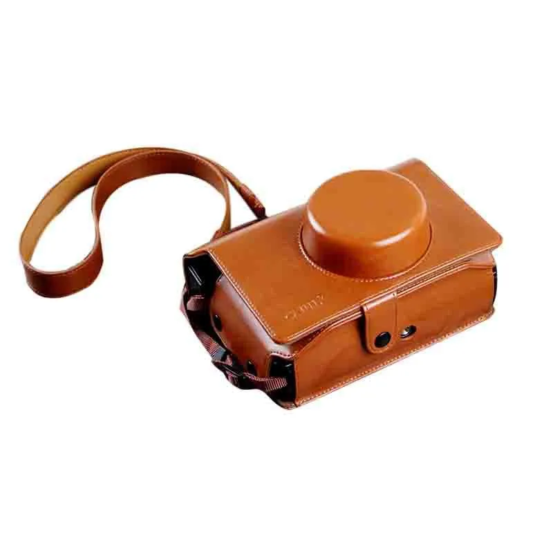 Сумка для камеры из искусственной кожи Lomo широкий коричневый чехол в стиле ретро