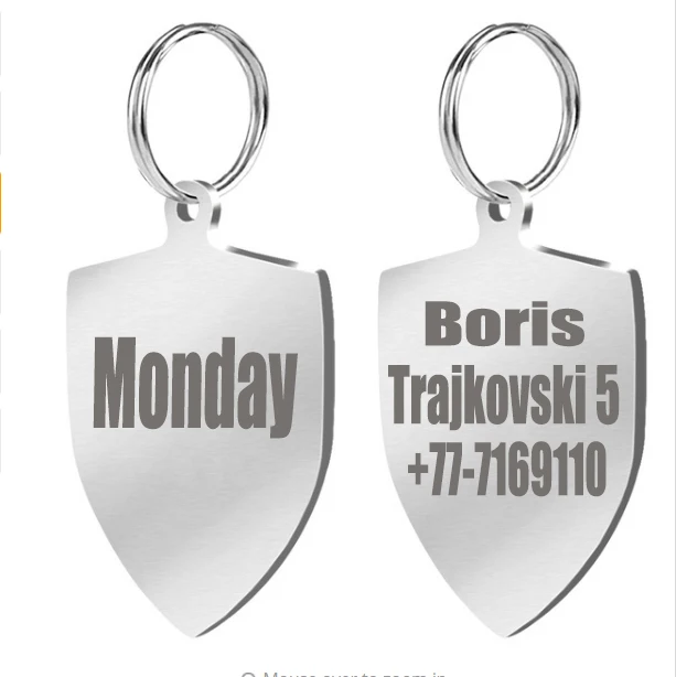 Stainless Steel Dog Tag Customized Cat ID Tags Engraved Personalized In Pet Collars For And Free Engraving | Дом и сад