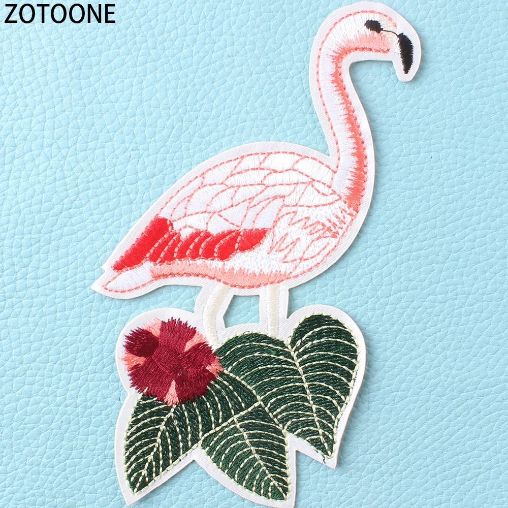 ZOTOONE 6 шт. Фламинго Единорог термоклейкая заплата буквы Сделай Сам вышитая заплатка для одежды цветы нанесение символов для Костюмы