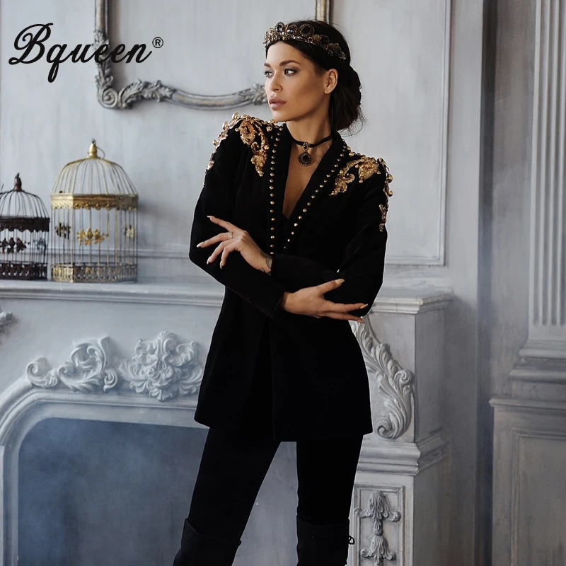 Bqueen женские модные официальные костюмы длинный рукав v образный вырез