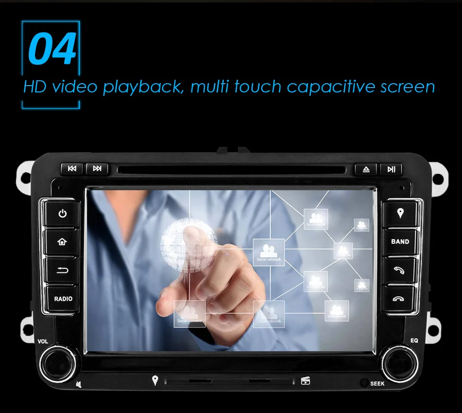 Eunavi tda7851 Android 9 dvd-плеер автомобиля аудио радио gps навигация для VW GOLF 6 Polo Bora JETTA B6 PASSAT Tiguan SKODA OCTAVIA