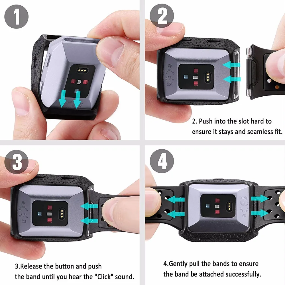 BOX-W Fitbit Ionic Bands Rugged Buckle Case Strap Replacement for Smartwatch | Электроника