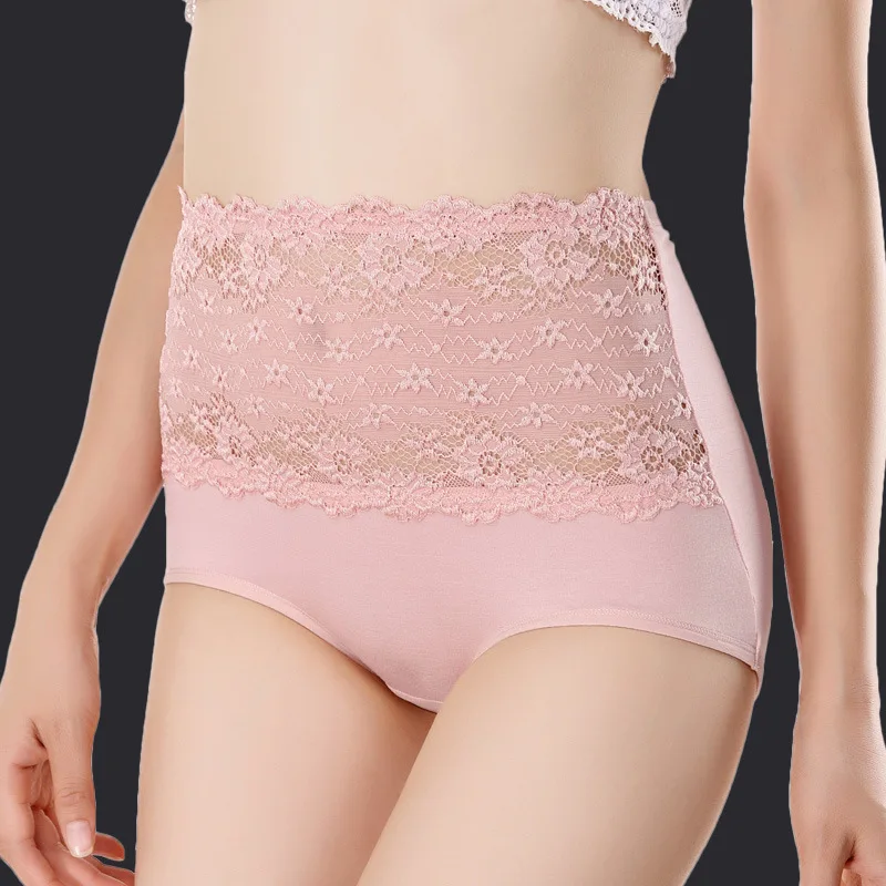 Женское нижнее белье с высокой талией сексуальные кружевные трусики бесшовный