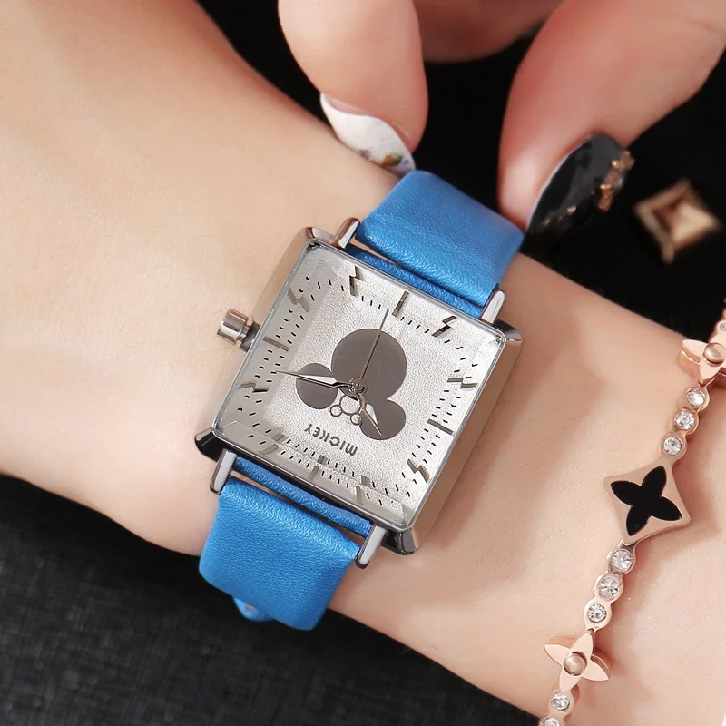 Женские Кварцевые водонепроницаемые наручные часы с изображением Микки Мауса |