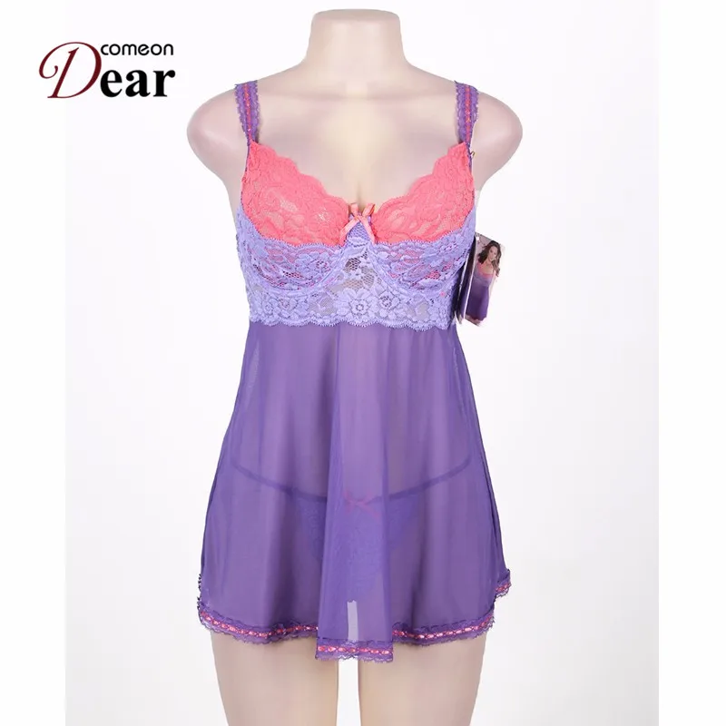 Comeondear Dessous сексуальные пижамы больших размеров RK80297 экзотическая кружевная