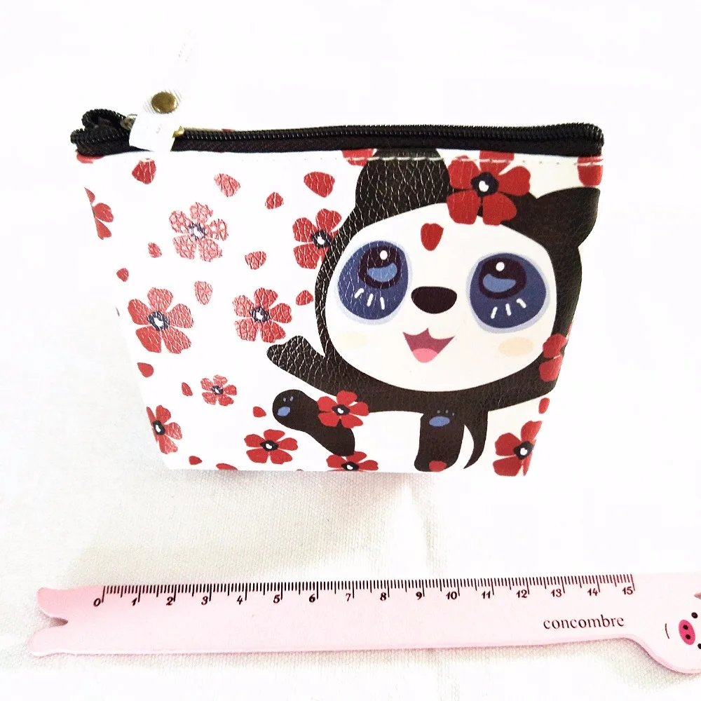 M094 новинка женский кошелек милый маленький цветок мишка ПУ сумка для монет