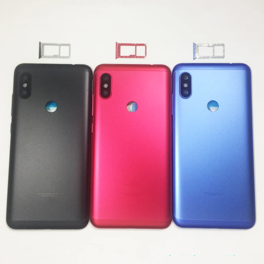 100% оригинал для Xiaomi Redmi Note 6 Pro задняя крышка Корпус батарея Дверь боковой ключ