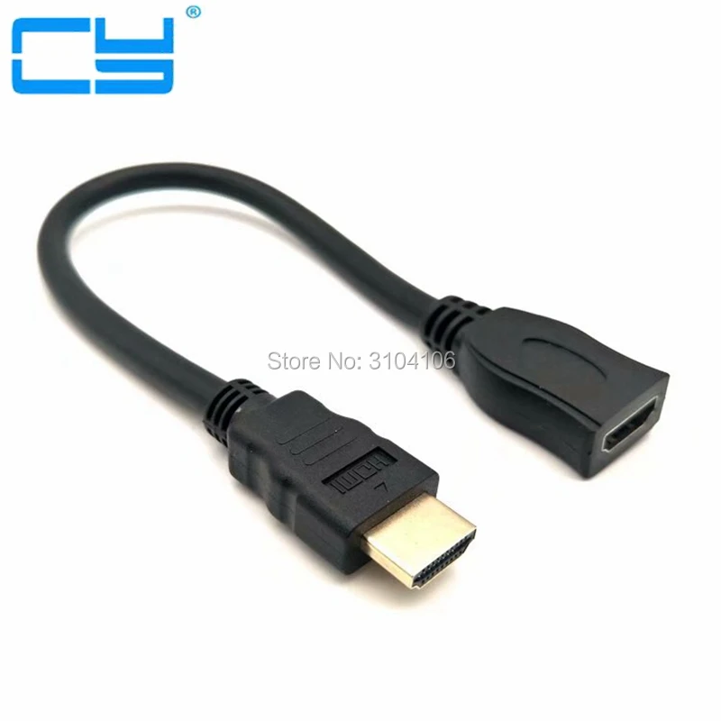 HDMI удлинитель 20 см HDMI 4K 3D 2,0 v HDMI расширенный кабель адаптер для HD tv lcd ноутбука PS3 проектора
