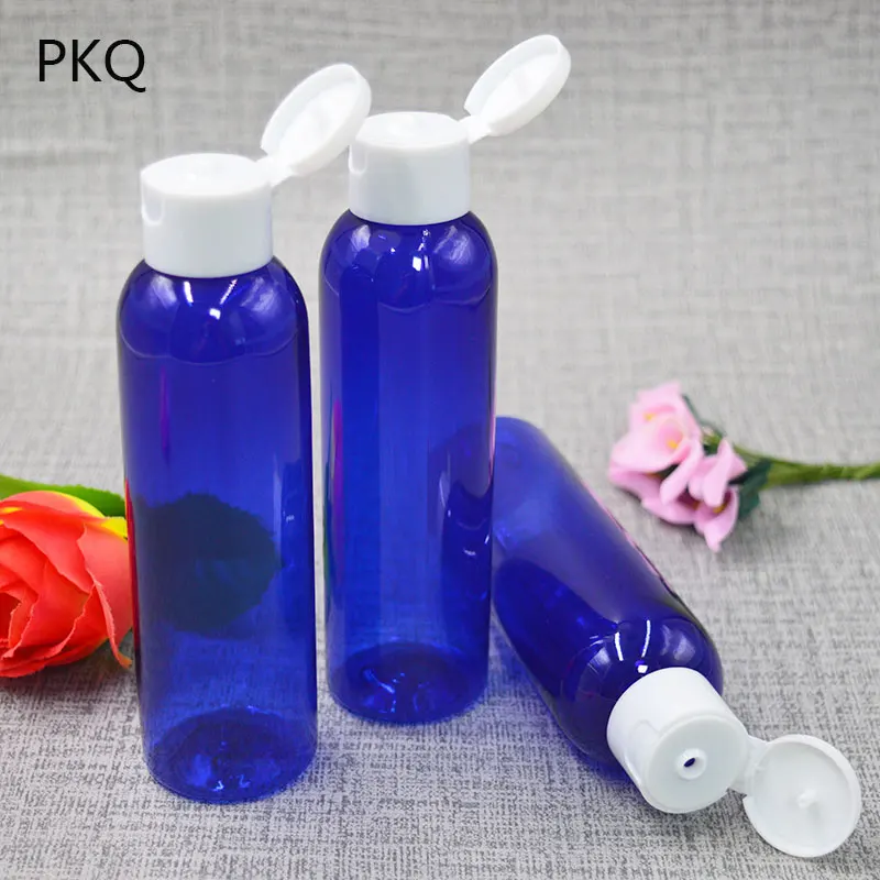 150 мл ПЭТ пластиковая пустая упаковочная бутылка Королевский синий с белым