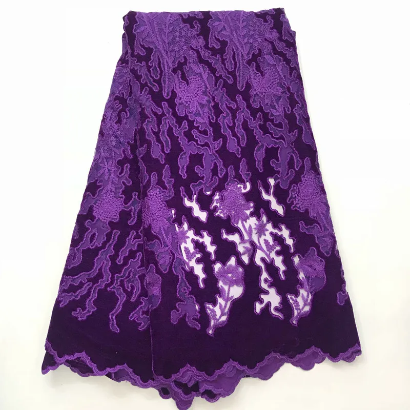 

New French web velvet fabric, high quality hand-cut African fabric party dress