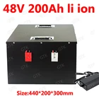GTK водонепроницаемый литий-ионный 48 В 200AH li ion с 120A BMS для 7000 Вт скутера велосипеда EV инвертор сохранения солнечной энергии + зарядное устройство 15A