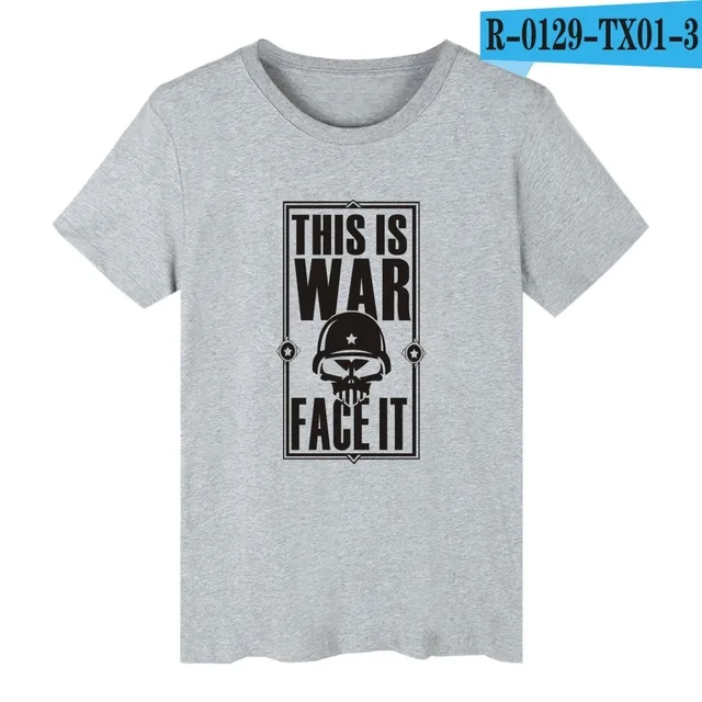 gray Геймер битва фронты WARFACE Футболка Мужская/Женская camisa masculina хлопок короткий рукав Футболка аниме размера плюс футболки топы - Цвет: gray