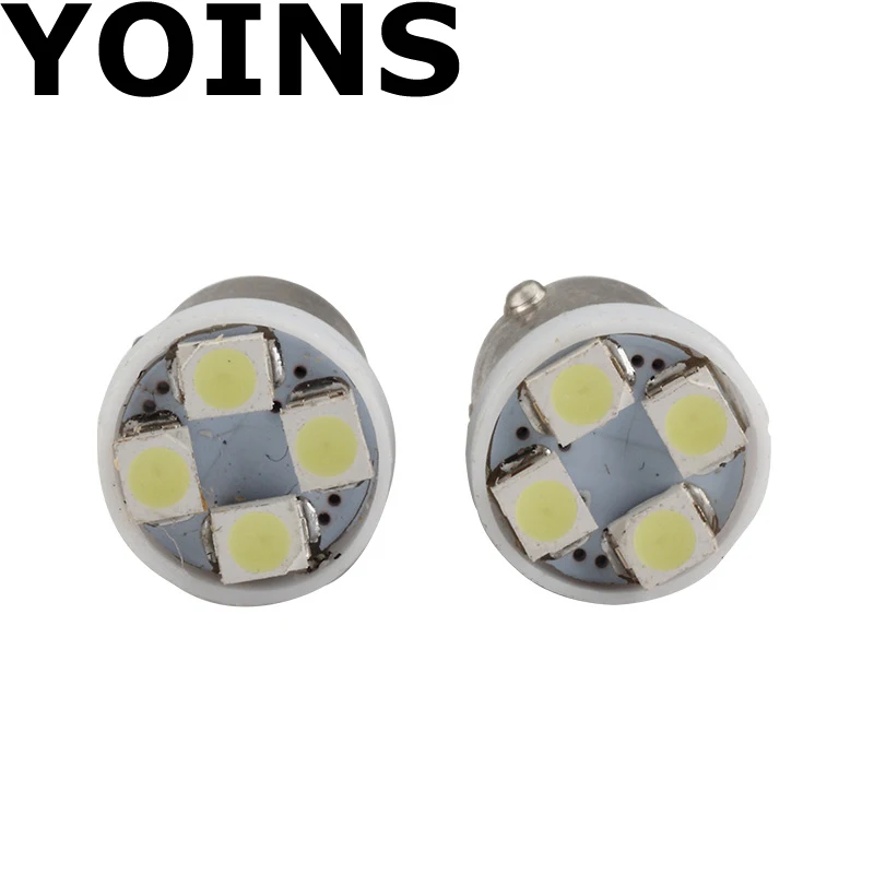 DC12V 10 шт BA9S T4W T11 1210 4 SMD светодио дный лампы белого и синего цвета красный зеленый