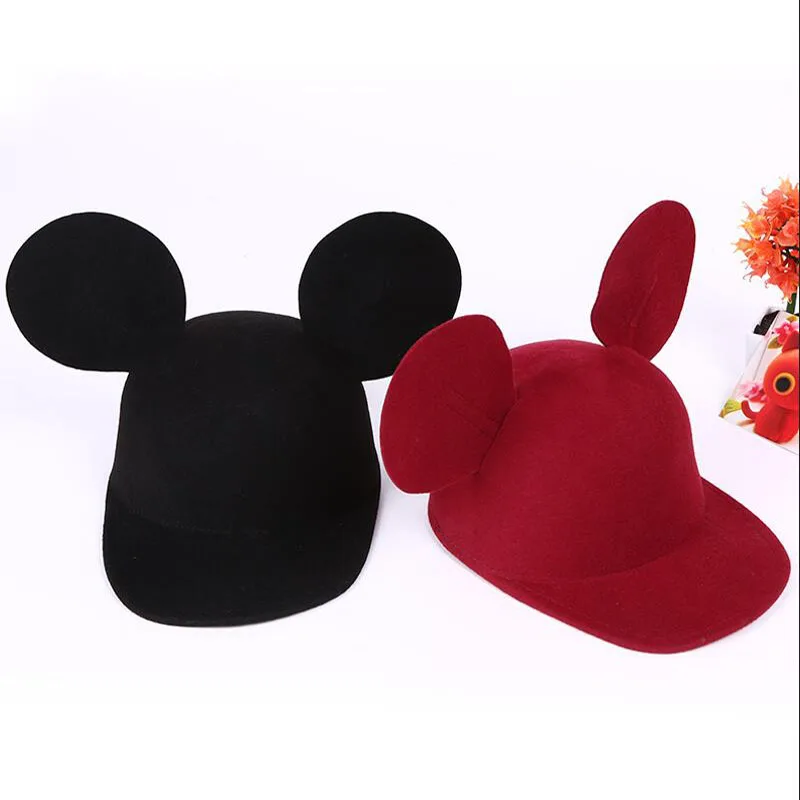 Новый 2017 100% шерсть Брендовое модное Товары для кошек Мыши Шапки Для женщин