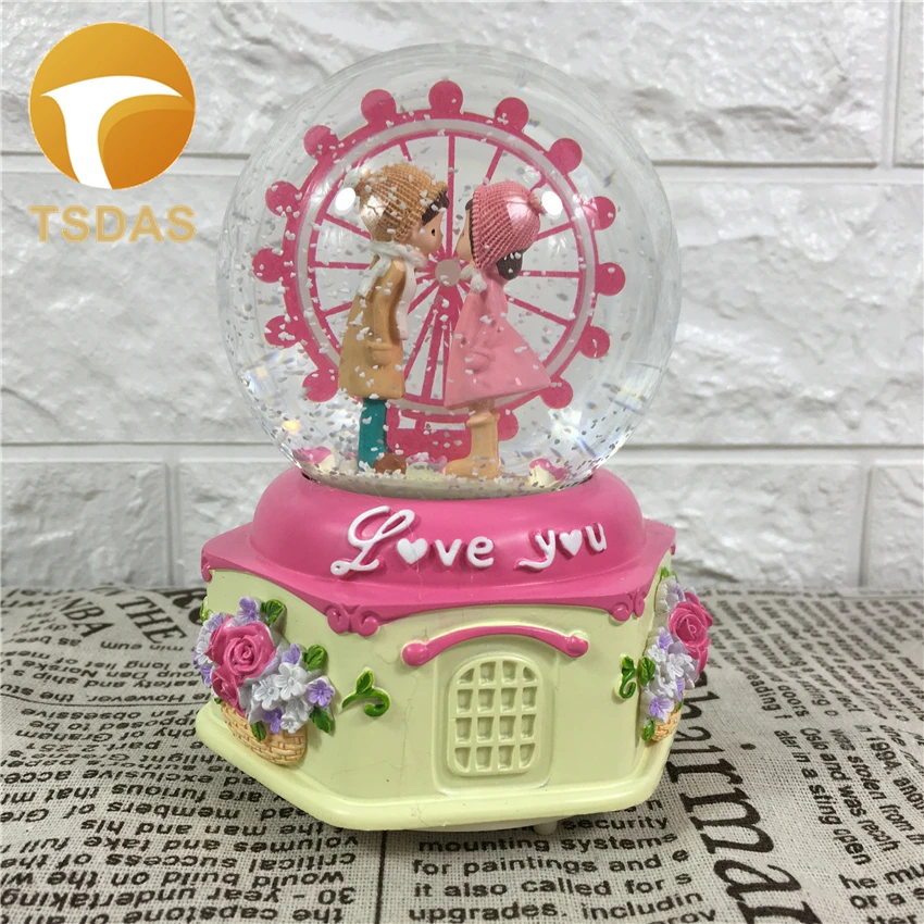 Подарок ко Дню Святого Валентина колесо обозрения хрустальный шар музыкальная