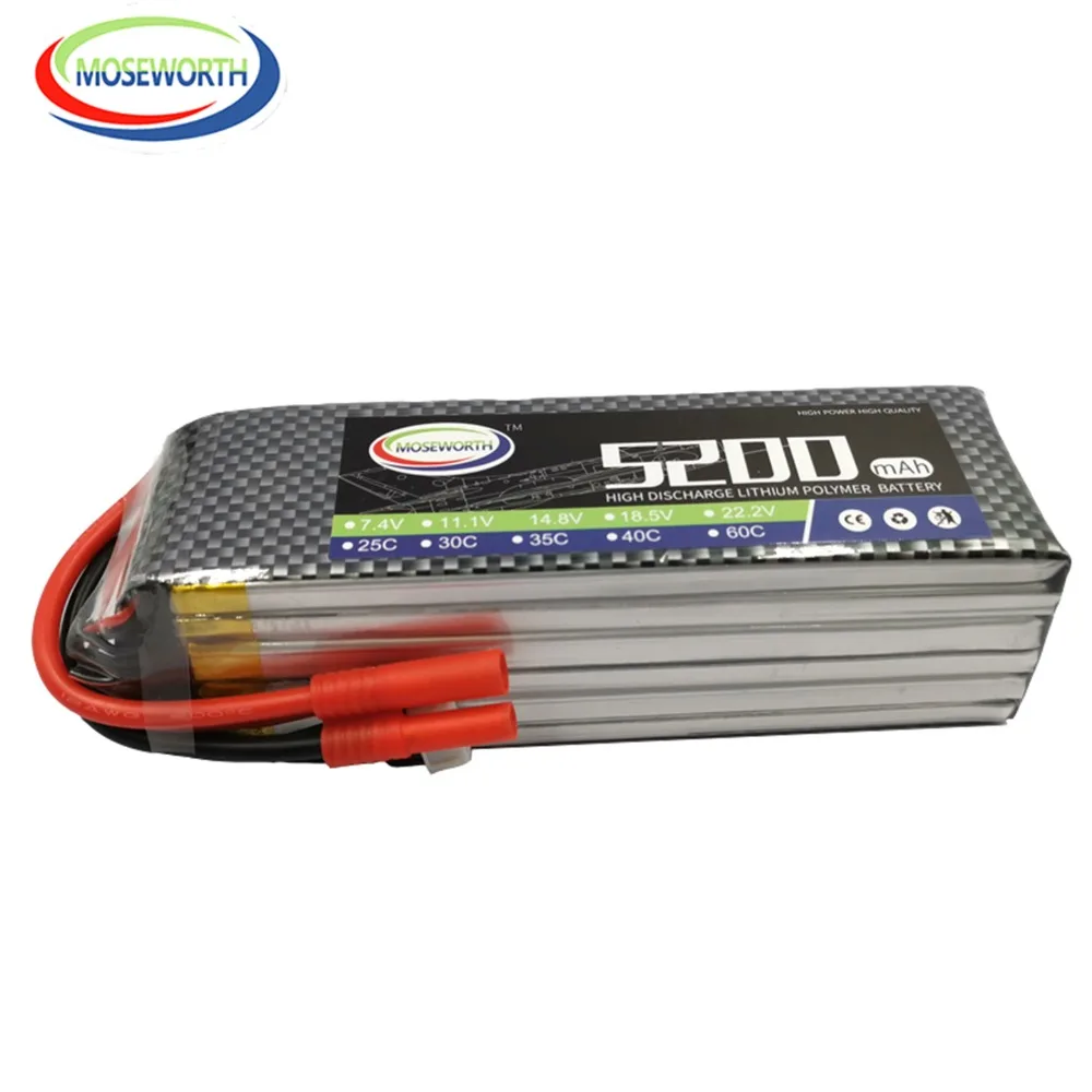 RC LiPo Battery 6S 22.2V 2200 2800 3300 3800 4200 5200 6000mAh 30C 40C 60C For RC Helicopter Aircraft Quadcopter Drone Batteries