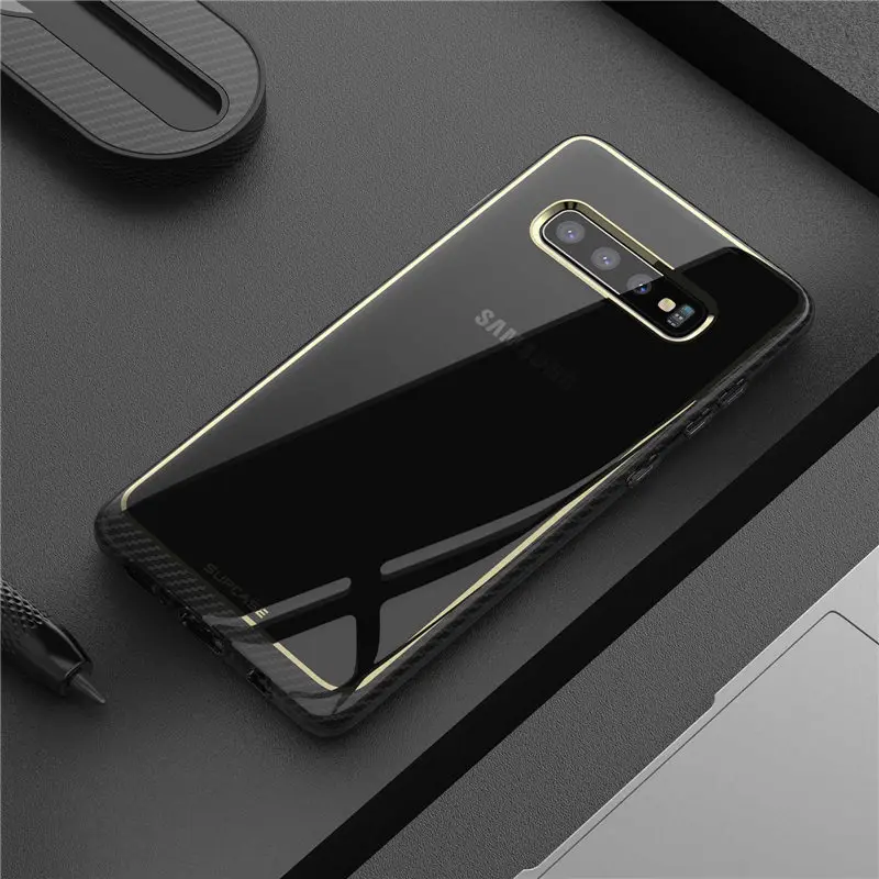 For Samsung Galaxy S10 Plus Case 6.4 inch SUPCASE UB Metro Premium Slim Soft TPU Plated Electroplated Lines Back Cover |
