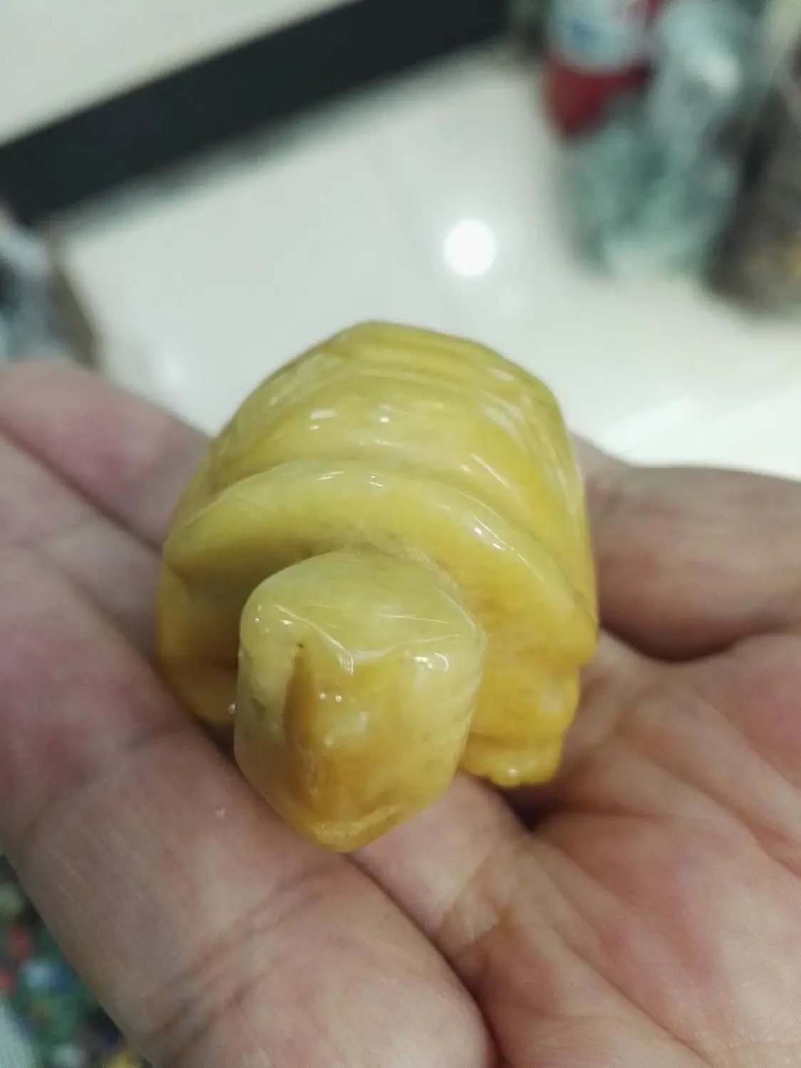 Hand carved natural yellow jade turtle ornaments | Дом и сад