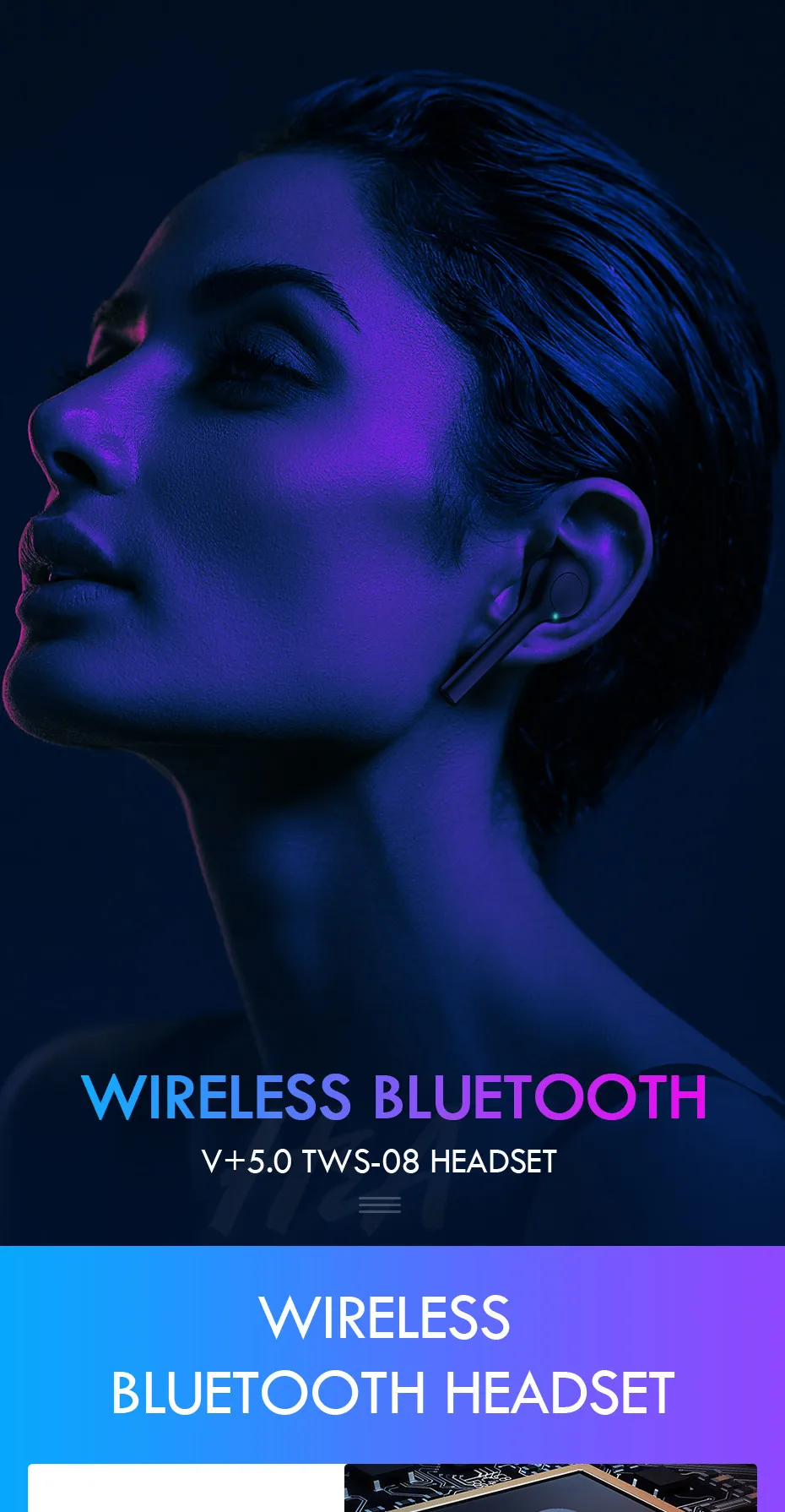 Наушники H& A Bluetooth 5,0 для всех смартфонов, мини беспроводная гарнитура, наушники для samsung, для Xiaomi, huawei, Спортивная гарнитура