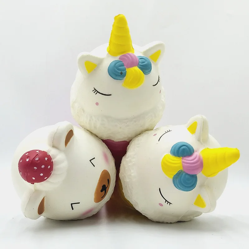 Jumbo Squishy Золотой Единорог мороженое галактика сжималки медленно