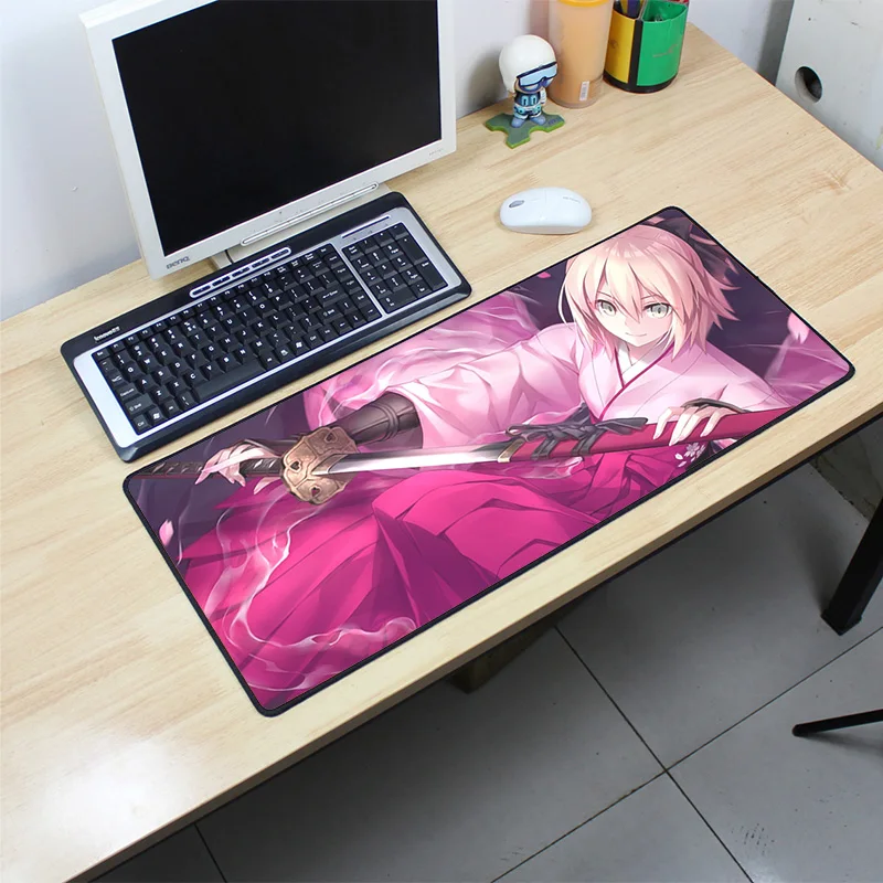 Fate Saber padmouse 70x30 см fgo коврик для мыши notbook компьютерный коврик для мыши подставка для запястья игровой коврик для мыши геймер эргономичный коврик для мыши