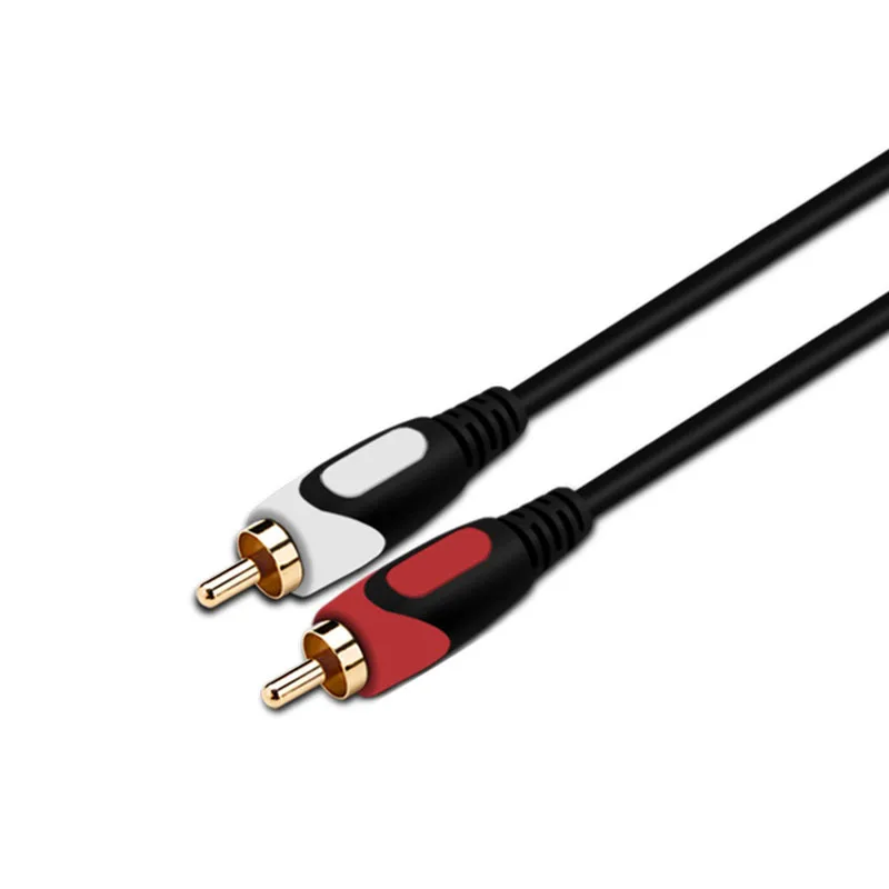 1 8 м аудио линия позолоченная медная Av 2RCATo 2 RCA папа кабель для Louderspeaker TV PC