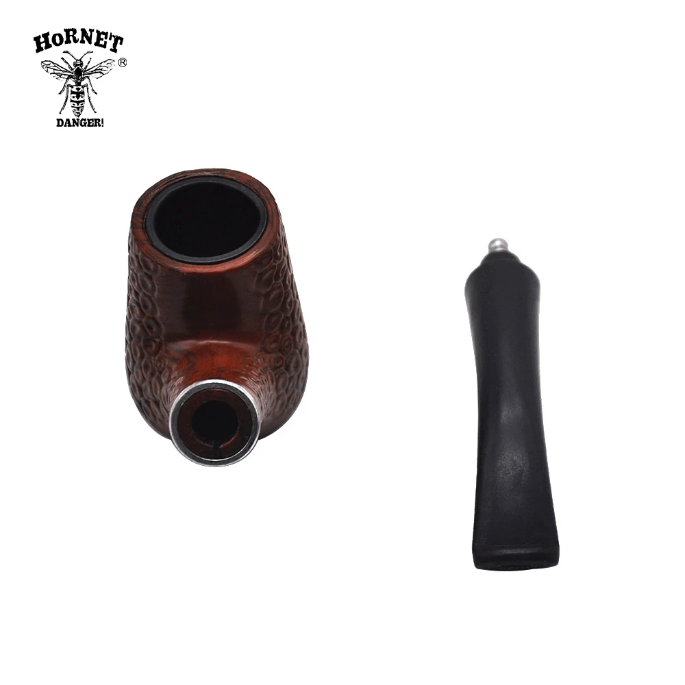 HORNET Классический Прочный ручной работы смолы табачная трубка металлическая чаша