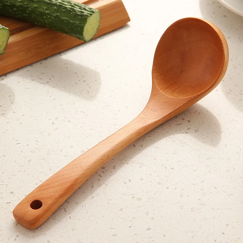 ORZ деревянная ложка для супа Черпак соус ковш каши ложка-Лопатка риса деревянный