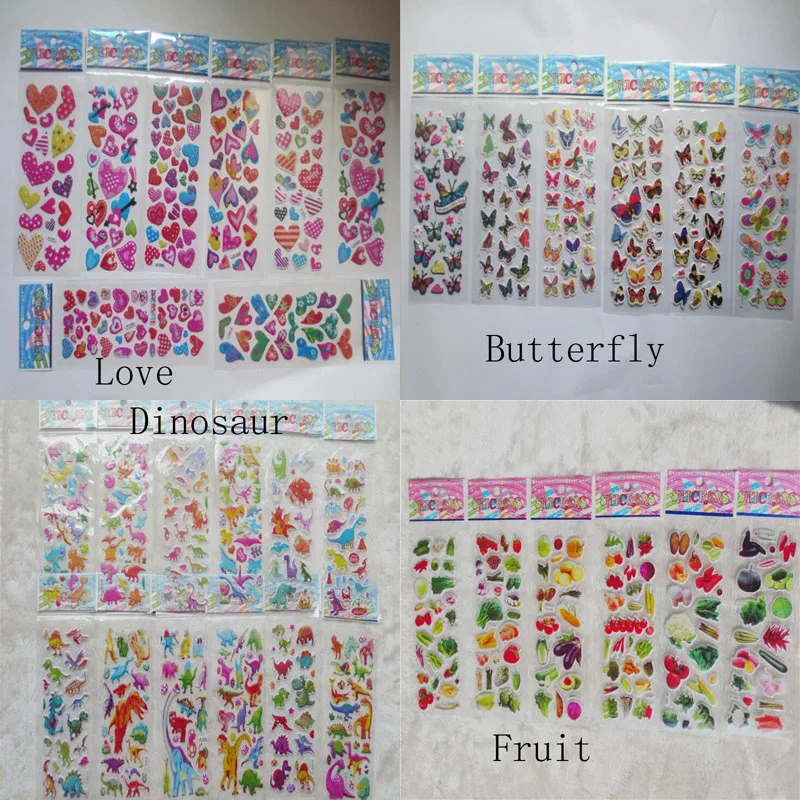 10 шт./лот красивые Мультяшные наклейки-пузыри детские наклейки Детские Обучающие