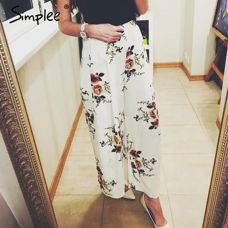 Женские штаны Simlee с широкими штанинами летние привлекательные повседневные