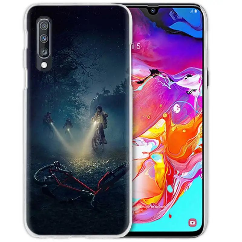 Пленка чехол для samsung Galaxy A50 A70 A20e A40 A30 A20 A10 A8 A6 плюс A9 A7 Жесткий Прозрачный поликарбонатный чехол для телефона чехол очень странные дела