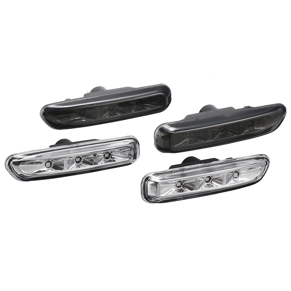 2 шт. прозрачные линзы светодиодные боковые габаритные огни для BMW 3 серии E46 4