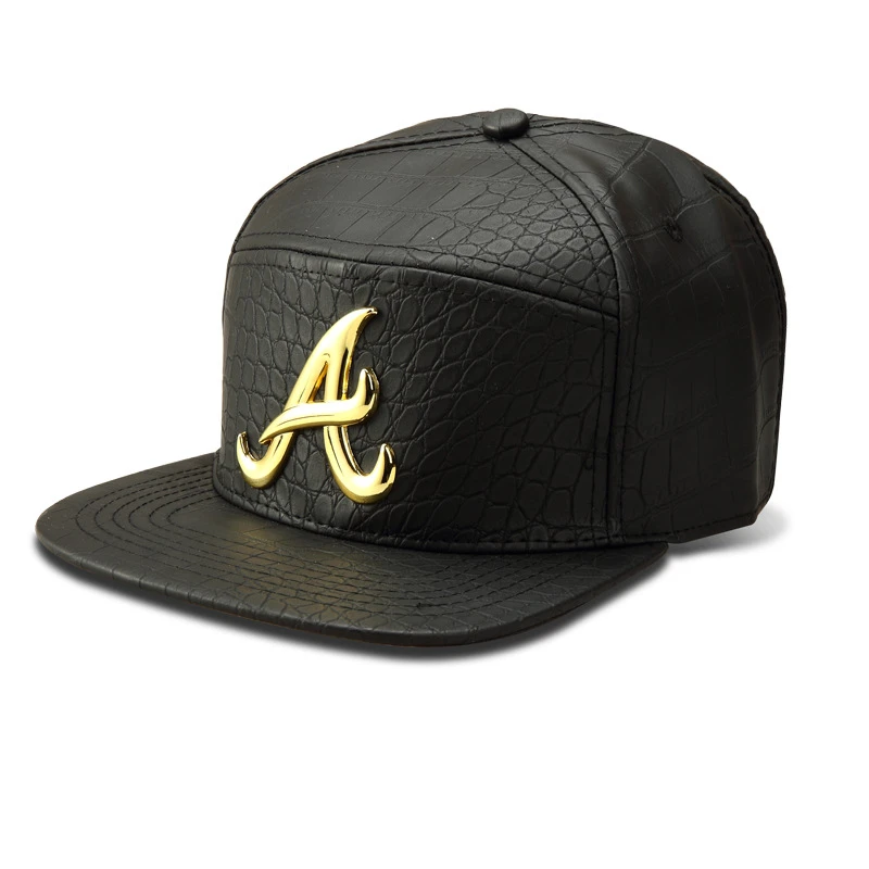 Новый стиль бейсболки с логотипом из искусственной кожи золотистые крокодиловой
