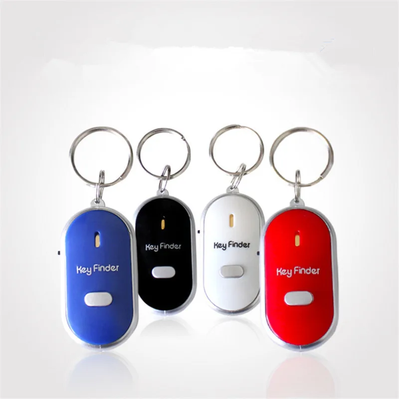 Buy New 4 Colors Mini LED Whistle Key Finder Flashing Beeping Remote Lost Keyfinder Locator Keyring for children the older
